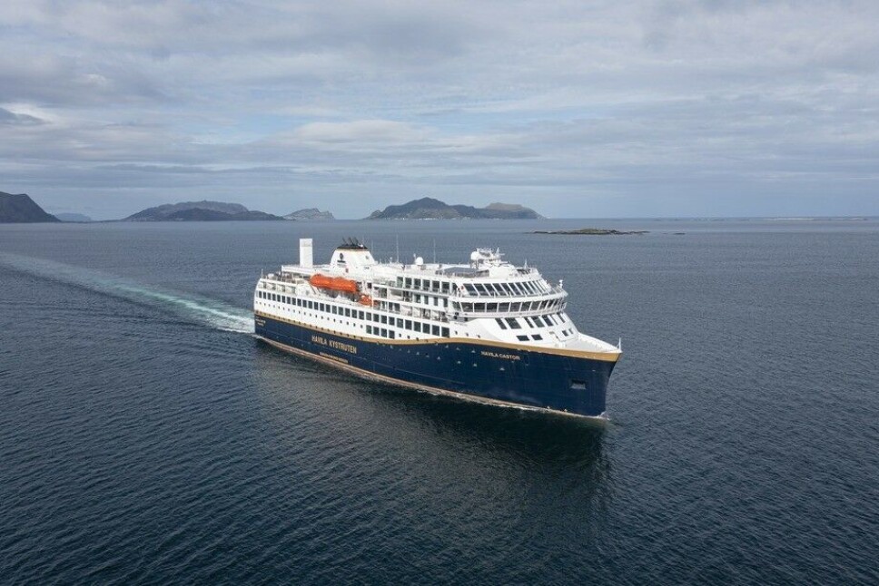 «Havila Castor» er den andre av fire identiske fartøy fra Tersan Shipyard til Havila Kystruten. Foto: Havila Kystruten «Havila Castor» er den andre av fire identiske fartøy fra Tersan Shipyard til Havila Kystruten. Foto: Havila Kystruten