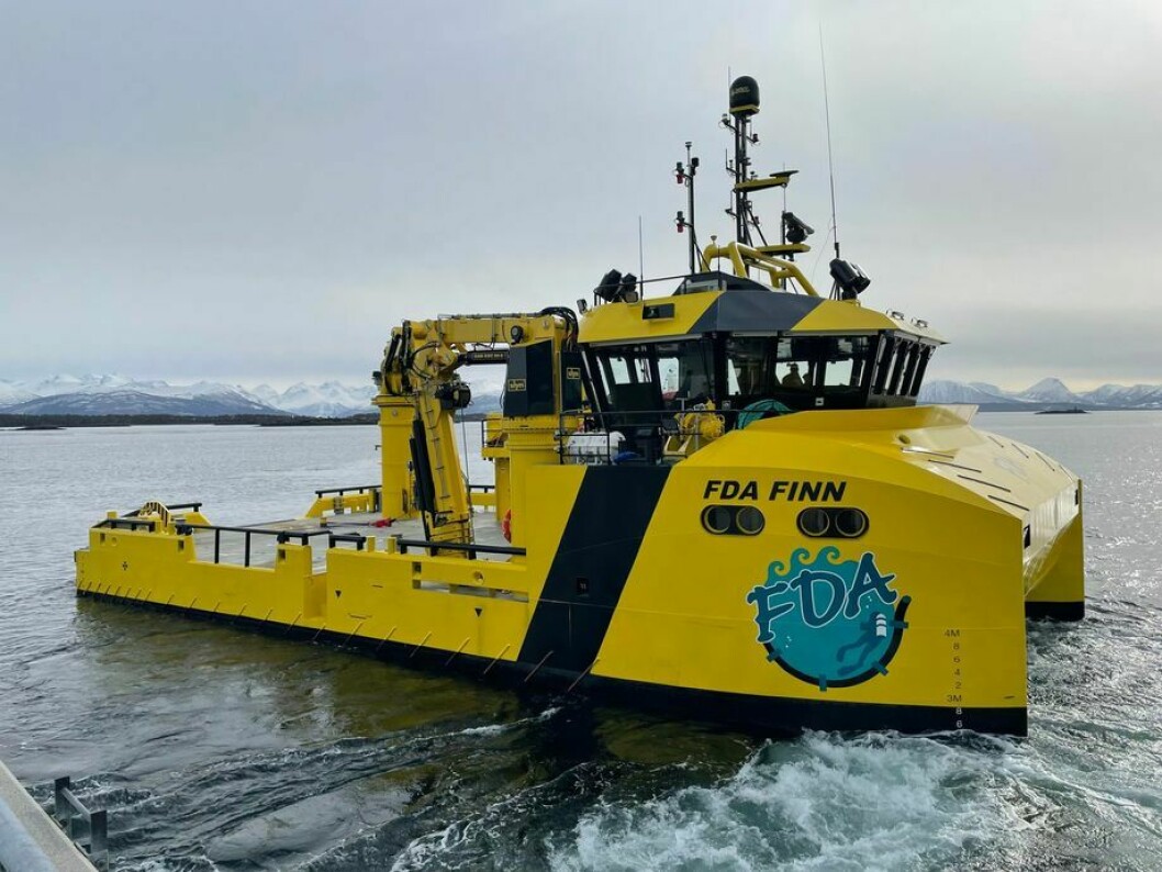 «FDA Finn» er søsterskipet til «FDA Astri» som ble levert i juni 2021. Foto: Finnsnes Dykk & Anleggservice AS
