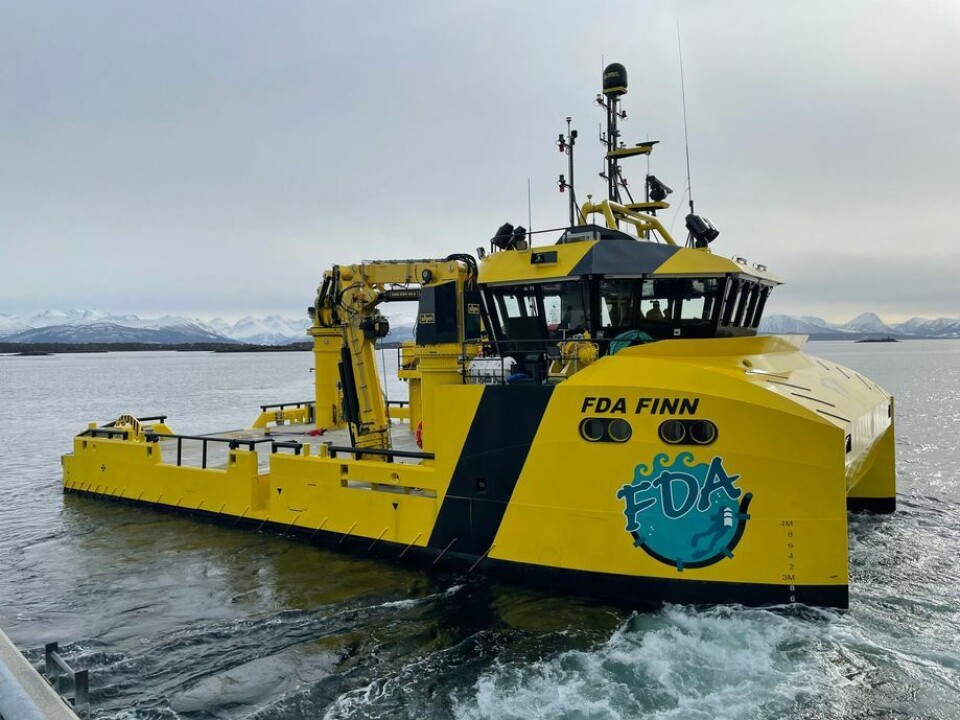 «FDA Finn» er søsterskipet til «FDA Astri» som ble levert i juni 2021. Foto: Finnsnes Dykk & Anleggservice AS «FDA Finn» er søsterskipet til «FDA Astri» som ble levert i juni 2021. Foto: Finnsnes Dykk & Anleggservice AS