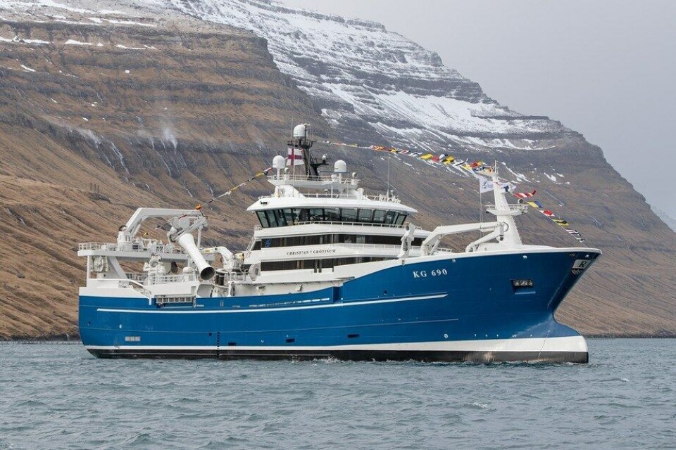 «Christian i Gròtinum» er levert fra Karstensen Skibsværft til Færøyene. Foto: Karstensen Skibsværft «Christian i Gròtinum» er levert fra Karstensen Skibsværft til Færøyene. Foto: Karstensen Skibsværft