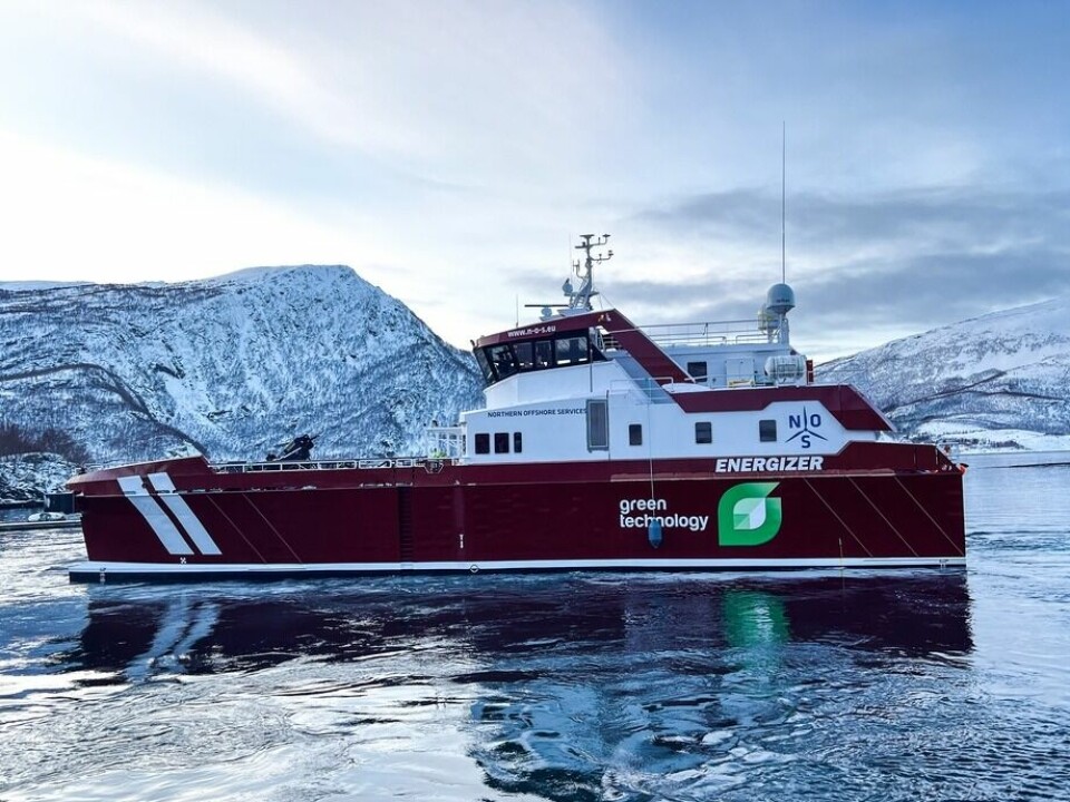MS «Energizer» er en 39 meter lang CTV-katamaran, bygget ved Grovfjord Mek. Verksted. Foto: GMV
