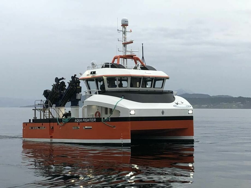 «Aqua Fighter» er det 10. fartøyet i Nærøysund Aquaservices voksende flåte. Foto: Nærøysund Aquaservice