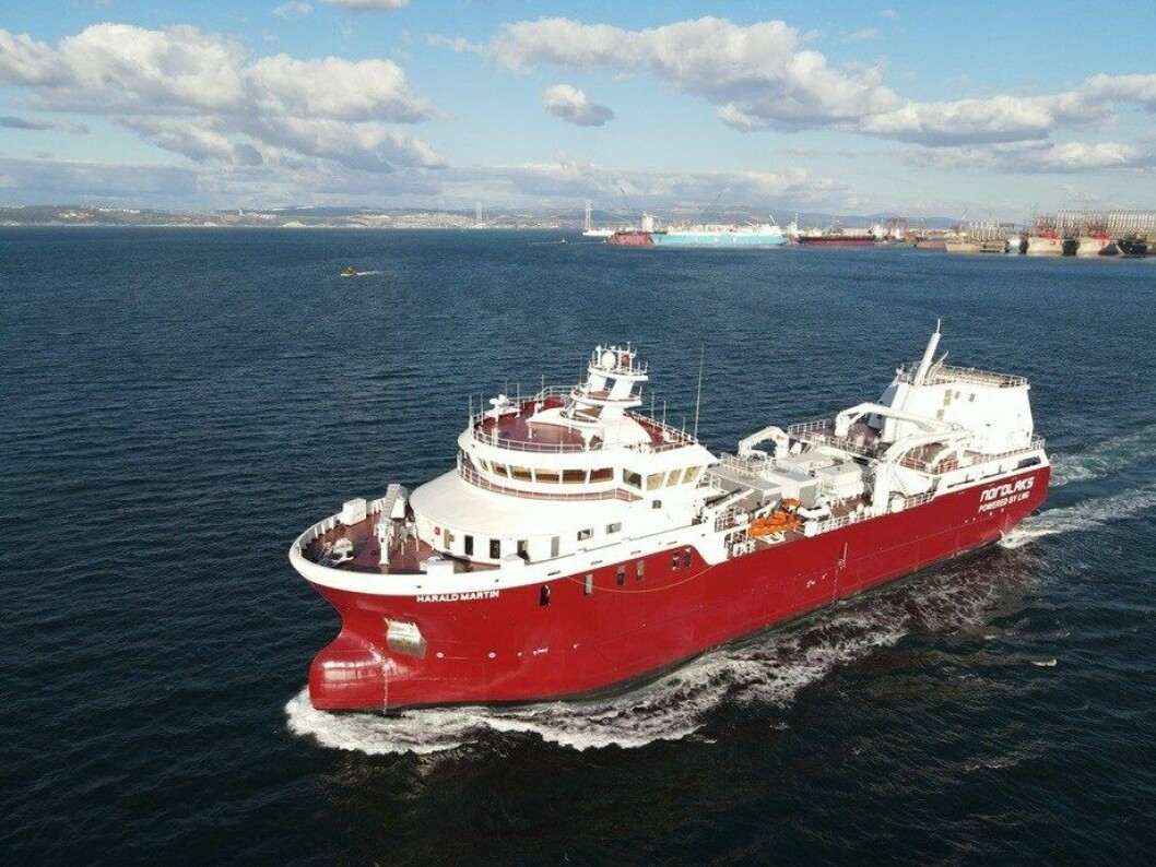Med leveransen av «Harald Martin» dobler Nordlaks sin brønnbåtkapasitet. Foto: Tersan Shipyard.