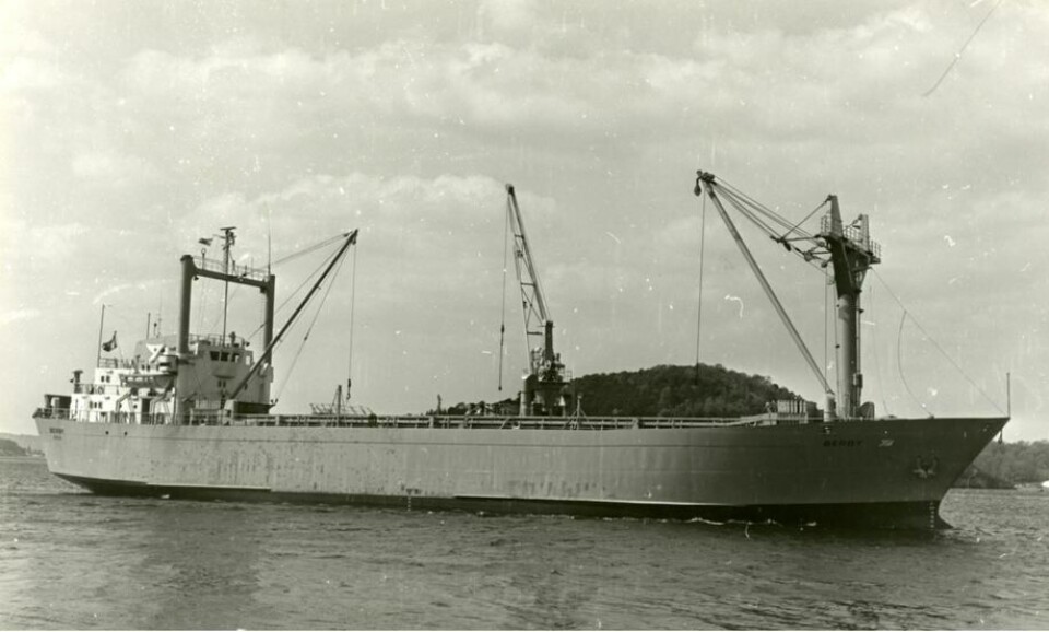 MS «Berby» var i aktiv tjeneste i ganske nøyaktig 40 år. Foto: Sjøhistorie/Arne Gundersen MS «Berby» var i aktiv tjeneste i ganske nøyaktig 40 år. Foto: Sjøhistorie/Arne Gundersen
