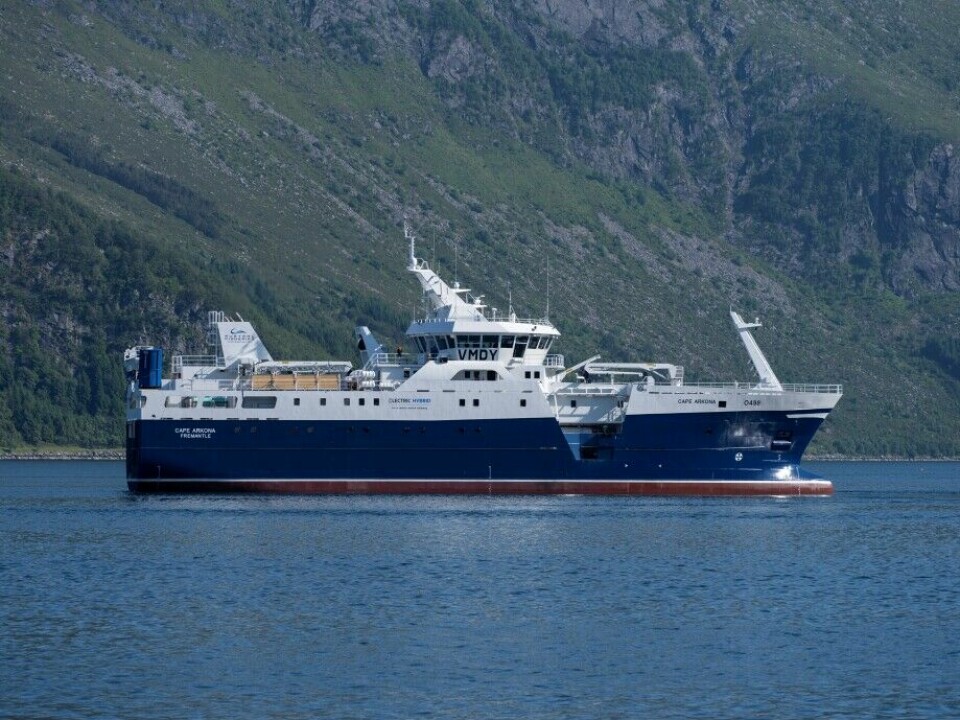 «Cape Arkona» har allerede startet seilingen til sitt nye hjemland. Foto: Baatbygg
