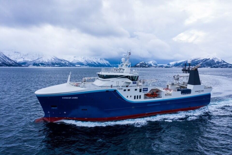 Den nye tråleren «Kongsfjord» er klar for jobb for Lerøy Havfiske. Foto: Vard