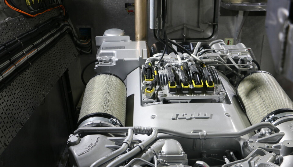 Fartøyet er utstyrt med MTU motorer fra Bertel O. Steen