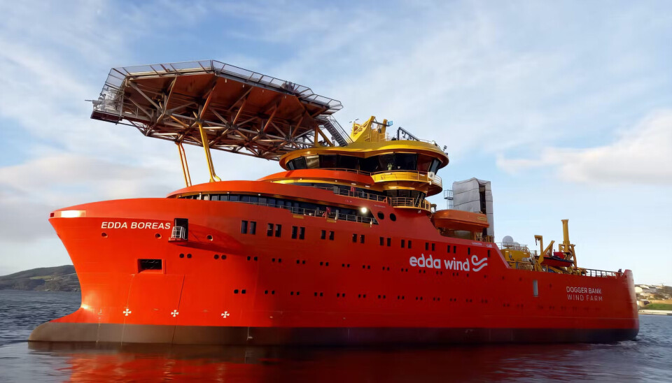 «Edda Boreas» er den andre av totalt seks fartøy som Edda Wind skal få levert. De fire første bygges ved Gondan Shipbuilders. «Edda Boreas» er den andre av totalt seks fartøy som Edda Wind skal få levert. De fire første bygges ved Gondan Shipbuilders.