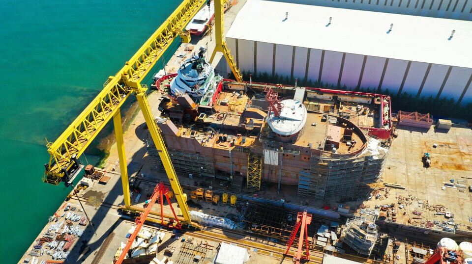 From the building of the vessel at Norse Celik in Turkey From the building of the vessel at Norse Celik in Turkey