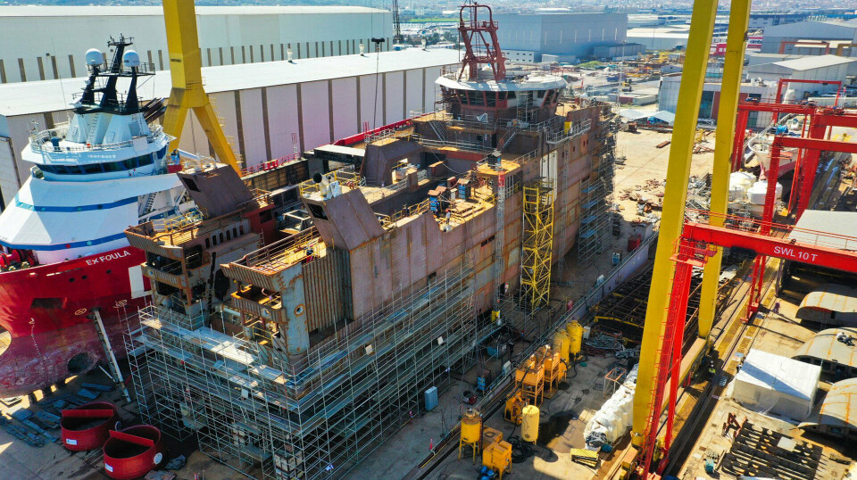 From the building of the vessel at Norse Celik in Turkey From the building of the vessel at Norse Celik in Turkey