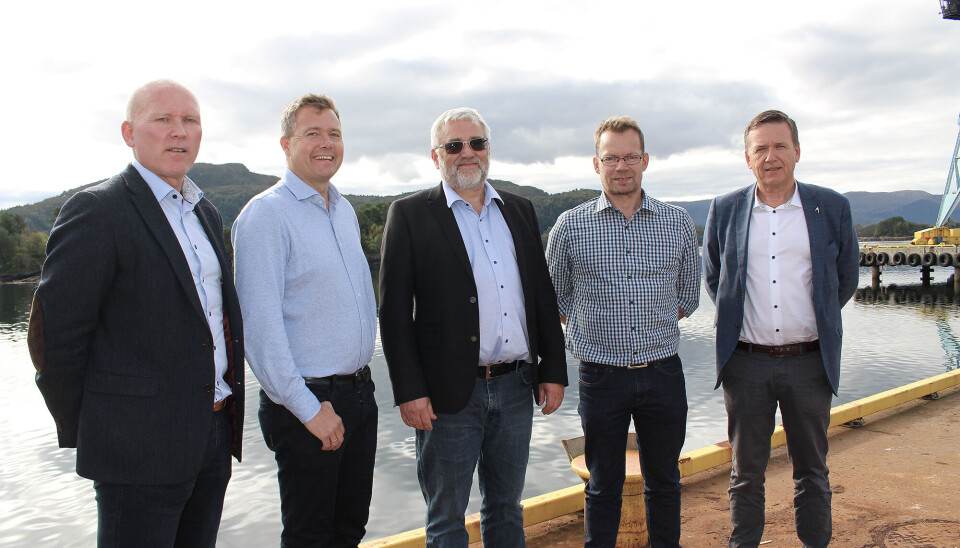 From the left: Muren from UDS, Matre from Westcon, Roaldsnes from Bluewild, Heggen from Westcon and Skoge from UDS From the left: Muren from UDS, Matre from Westcon, Roaldsnes from Bluewild, Heggen from Westcon and Skoge from UDS
