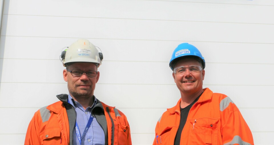 Project manager Geir Heggen (left) and Endre Matre, Head of Technical and New Construction at Westcon Yards.