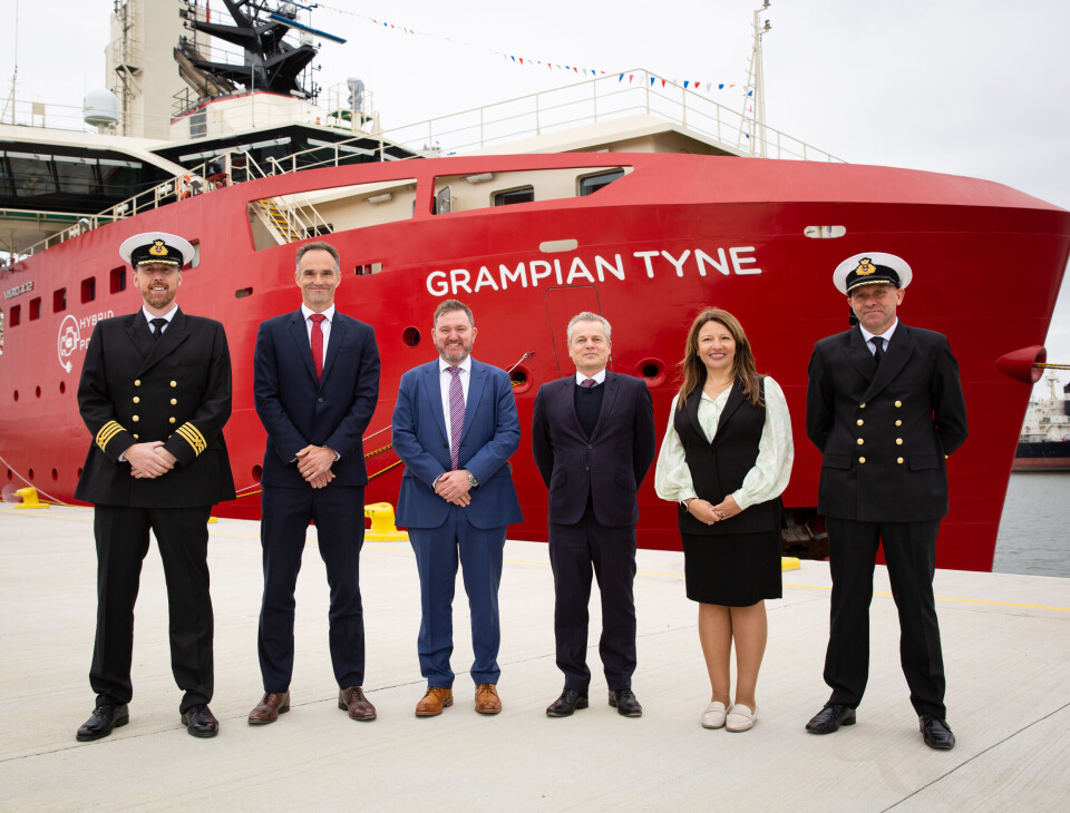 Fra dåpen av «Grampian Tyne»