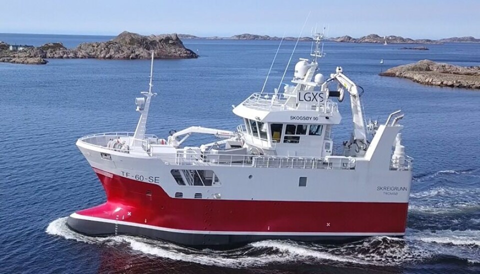 Med sine 28 meter er «Skreigrunn» den største fiskebåten som er bygget i aluminium i Norge. Med sine 28 meter er «Skreigrunn» den største fiskebåten som er bygget i aluminium i Norge.