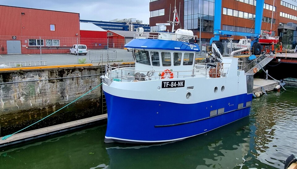 Litt forsinket er «Moddy II» overlevert fra Mundal Båt til Nergård Fjordtrål. Litt forsinket er «Moddy II» overlevert fra Mundal Båt til Nergård Fjordtrål.