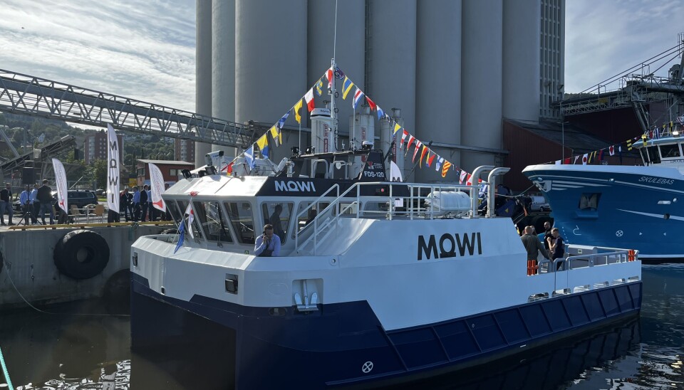 MS «Gullholm» ble døpt under Aqua Nor i Trondheim. MS «Gullholm» ble døpt under Aqua Nor i Trondheim.