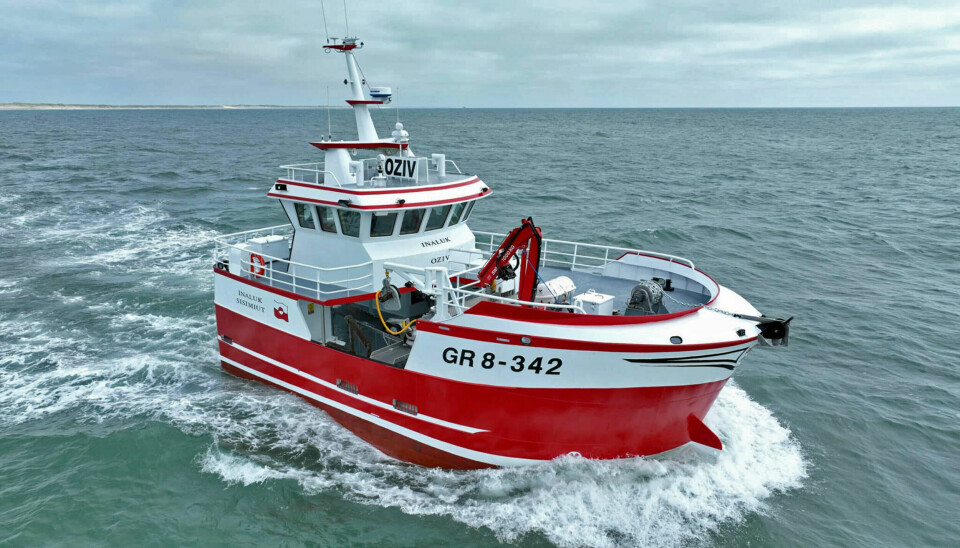 GRØNLAND: Krabbebåten «Inaluk» ble levert til fiskeren Knud Lennart på Sisimut på Grønland våren 2023.